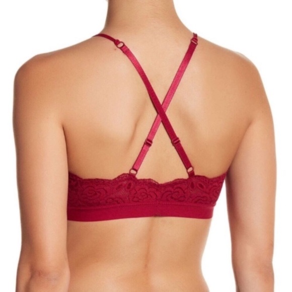 Free People Raspberry Lace Racer Back Bralette - Picture 3 of 8